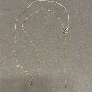 Gold & Diamond Lariat Necklace